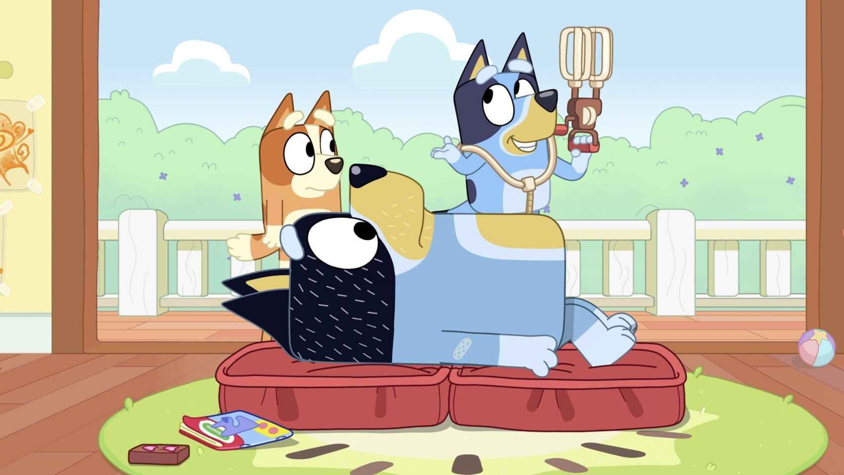 Los protagonistas de 'Bluey' en el segundo episodio de la primera temporada.