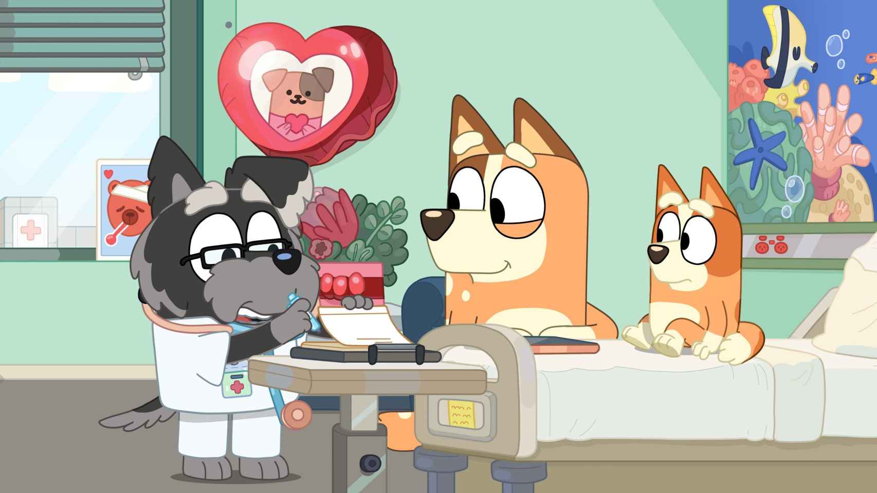 Uno de los episodios de 'Bluey', donde los protagonistas van al hospital.
