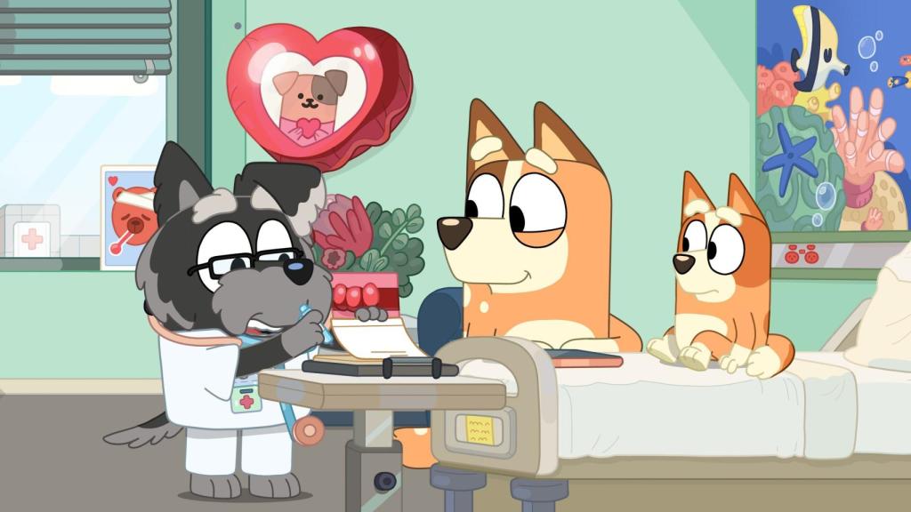 Uno de los episodios de 'Bluey', donde los protagonistas van al hospital.