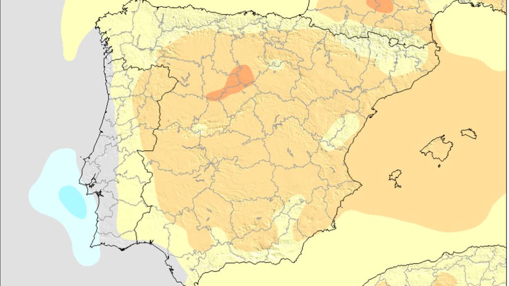 Anomalías de temperatura en España.