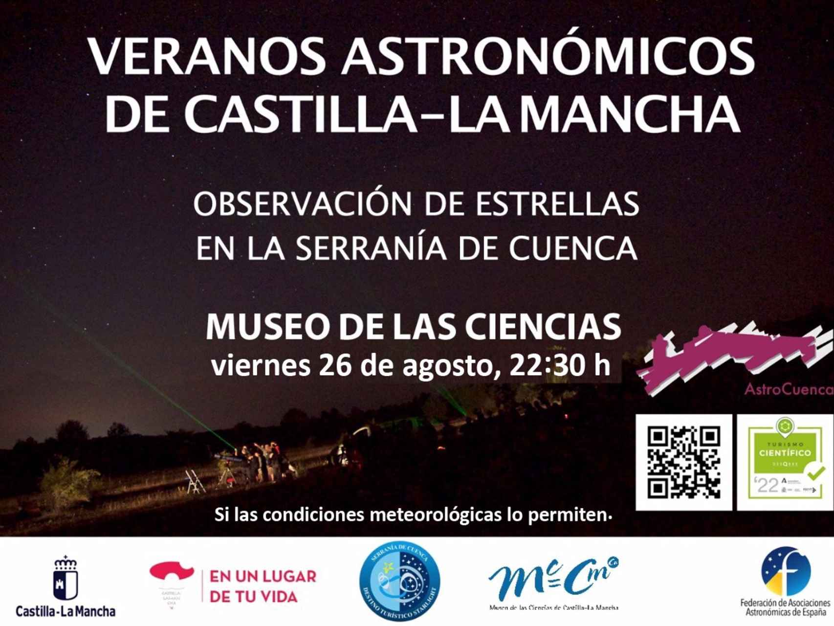 Cartel del Verano Astronómico de Castilla-La Mancha