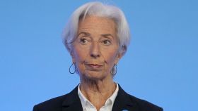 Christine Lagarde, la presidenta del BCE, tras la reunión que la institución mantuvo en marzo.