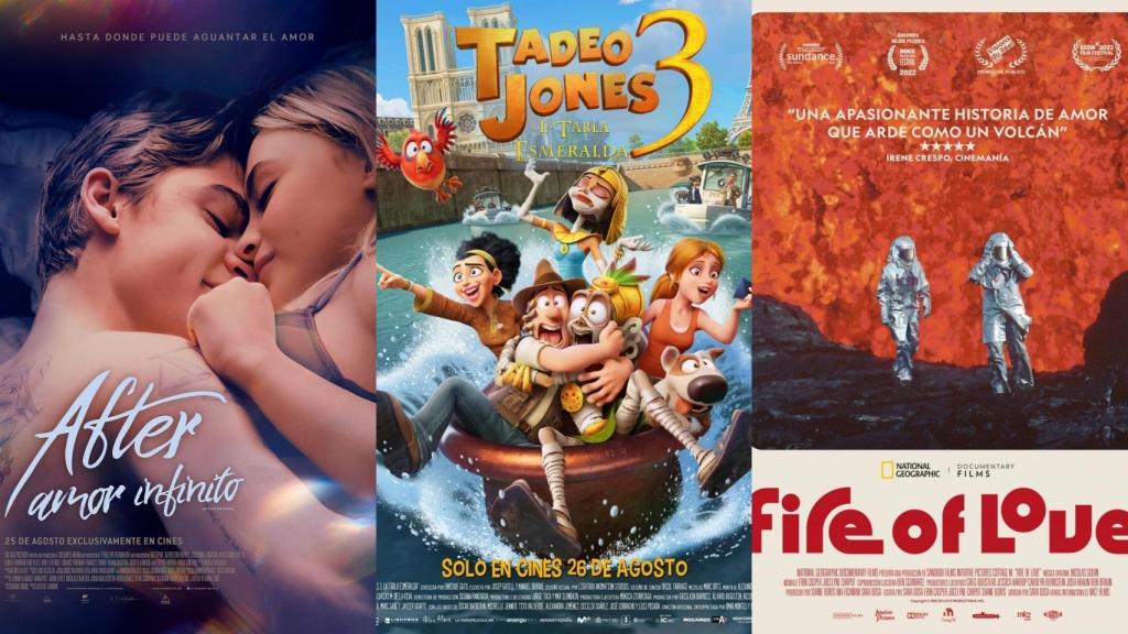 'After. Amor infinito', 'Tadeo Jones 3' y 'Fire of love' son algunas de las novedades que llegan esta semana a las salas.