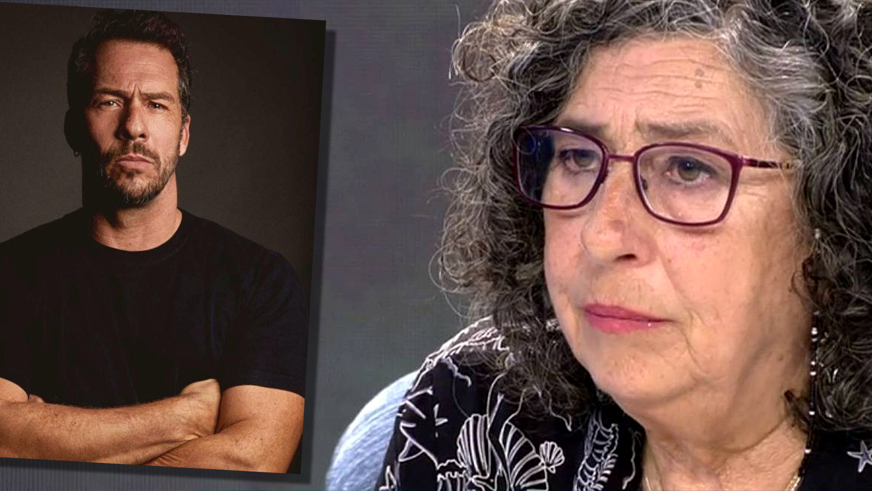 Lola Medina junto a su hijo, Nacho Palau, en un montaje de EL ESPAÑOL.