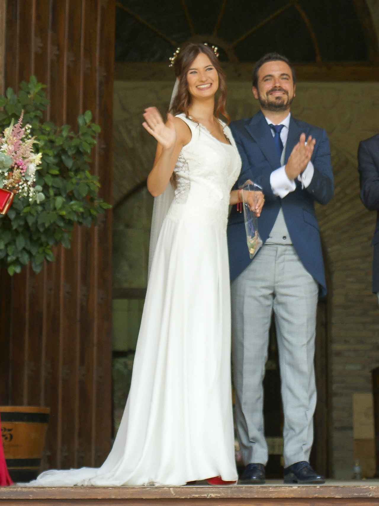 Alberto Garzón y Anna Ruiz el día de su boda.
