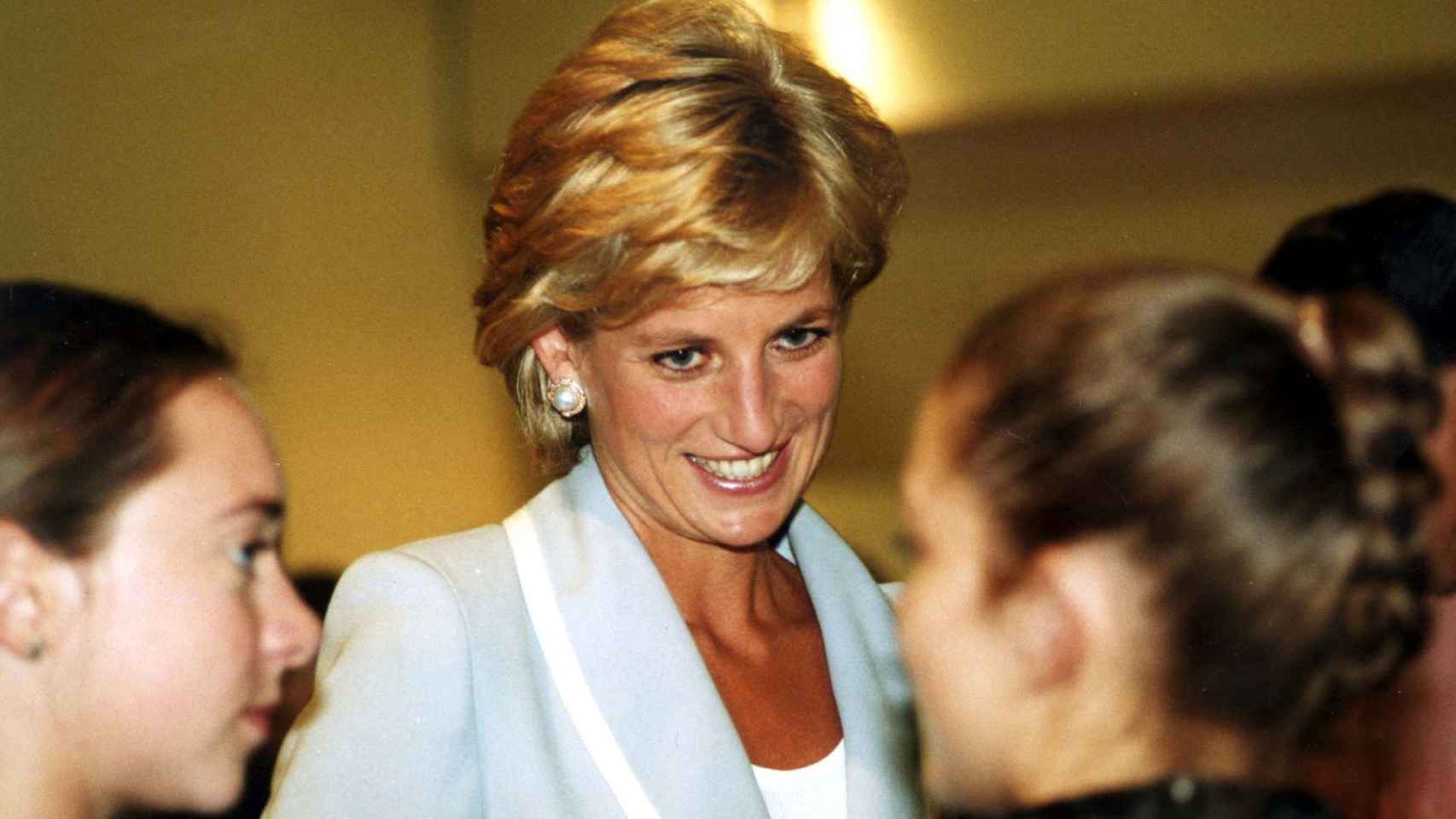 Diana de Gales durante una visita a Londres, Reino Unido
