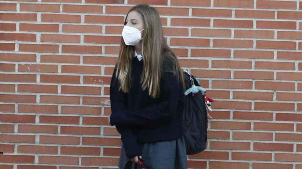 La infanta Sofía en su primer día de 3º de la ESO.