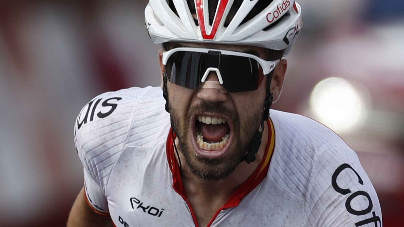 Jesús Herrada celebra su victoria en Cistierna en La Vuelta 2022