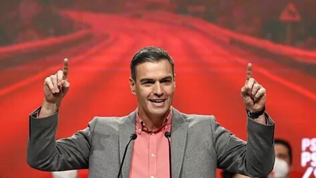 Pedro Sánchez, en un acto del PSOE en Santiago.