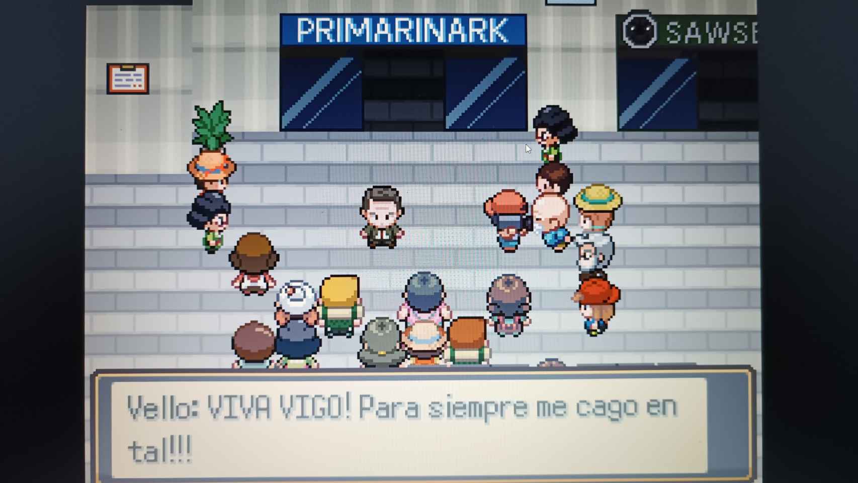 Captura del videojuego Pokémon Galicia.