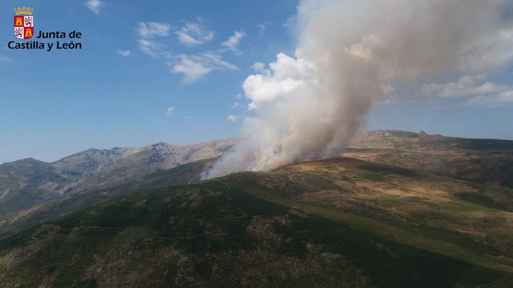 Imagen del incendio de Solana de Ávila.