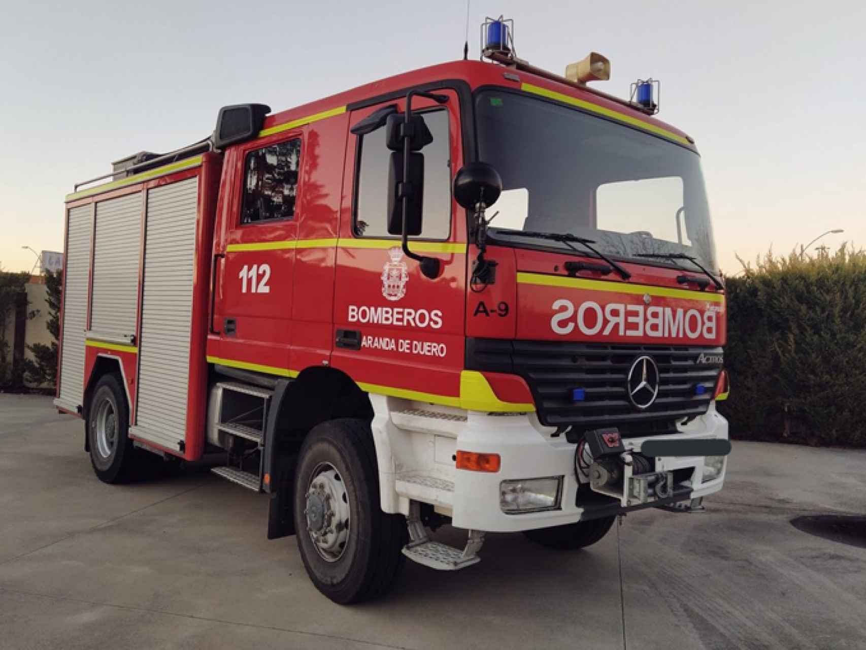 Imagen de archivo de un vehículo de los bomberos de Aranda de Duero.