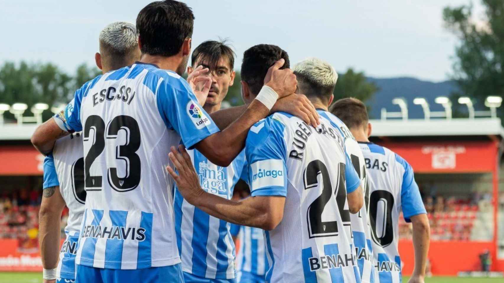 Imagen de la victoria del Málaga CF contra el Mirandés.