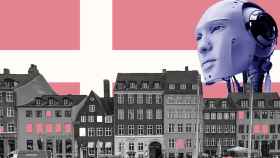 Edificios de Dinamarca en un fotomontaje.