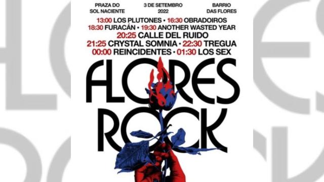 Cartel del Flores Rock de este 3 de septiembre.