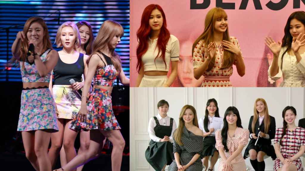 Las bandas de K-Pop: Mamamoo, Blackpink y Twice.