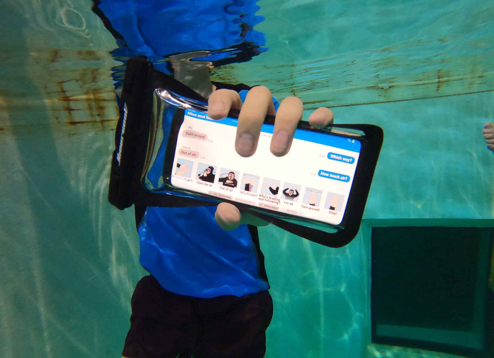 La app para comunicarse bajo el agua