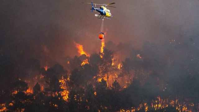 Incendio forestal de Riópar (Albacete). Foto: Twitter @MeteoHellin.