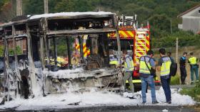 Atropello de un bombero en prácticas en Santiago durante un servicio de extinción