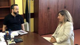 Thor Rodríguez y Luisa Lorenzo en la reunión entre asociaciones