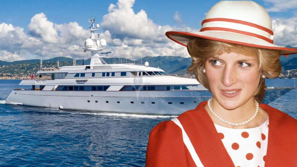 Lady Di y el yate en el que pasó su último verano, en un montaje de JALEOS.