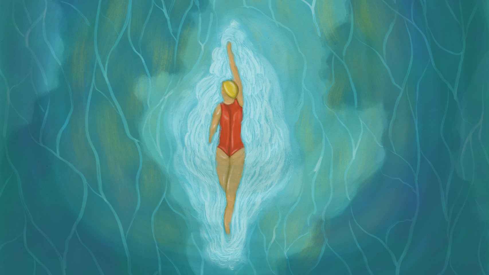 Ilustración para 'La nadadora', el cuento de septiembre