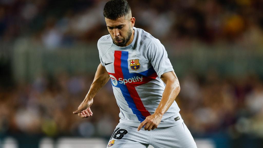 Jordi Alba, en un partido del FC Barcelona de la temporada 2022/2023