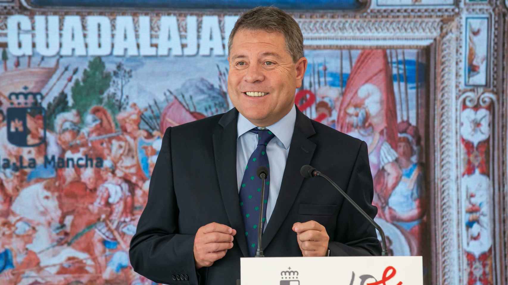 Emiliano García-Page, presidente de Castilla-La Mancha, este miércoles en Guadalajara.