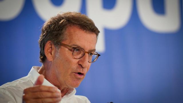 Alberto Núñez Feijóo, durante la Junta Directiva del PP de Málaga.