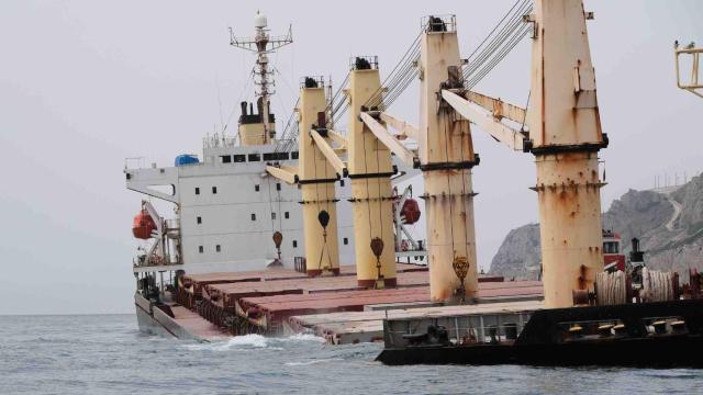 El buque granelero OS 35 hundido junto al Estrecho de Gibraltar
