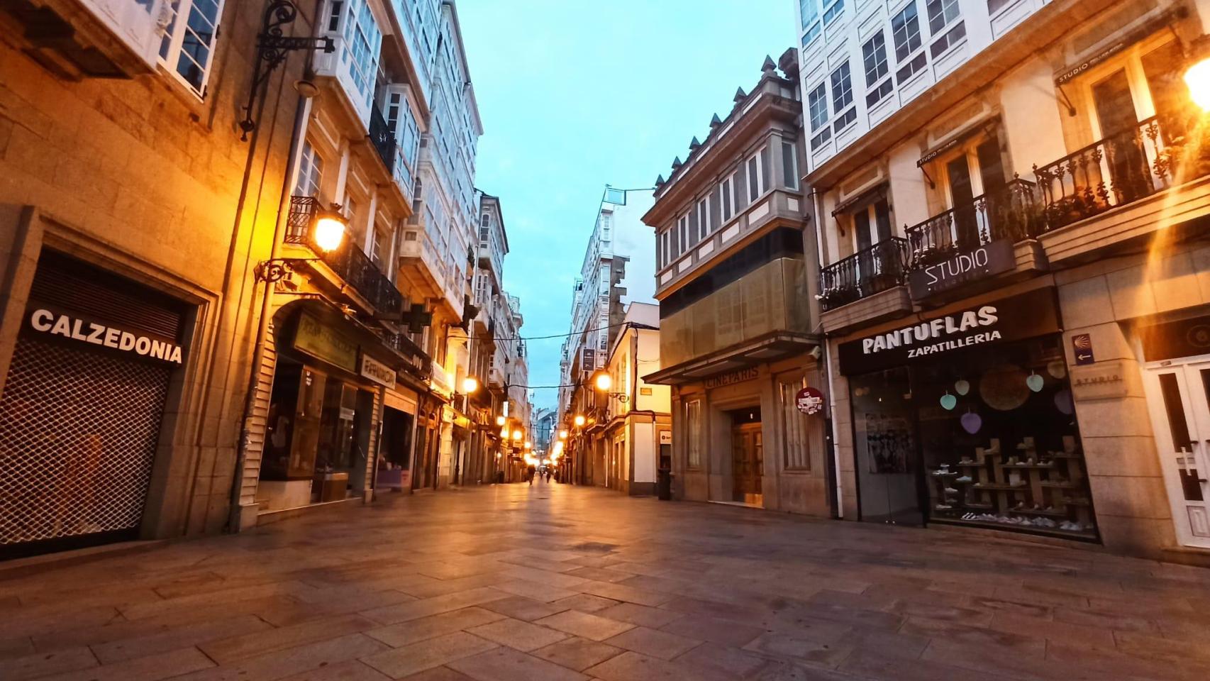 La calle Real de A Coruña, en una foto de archivo.
