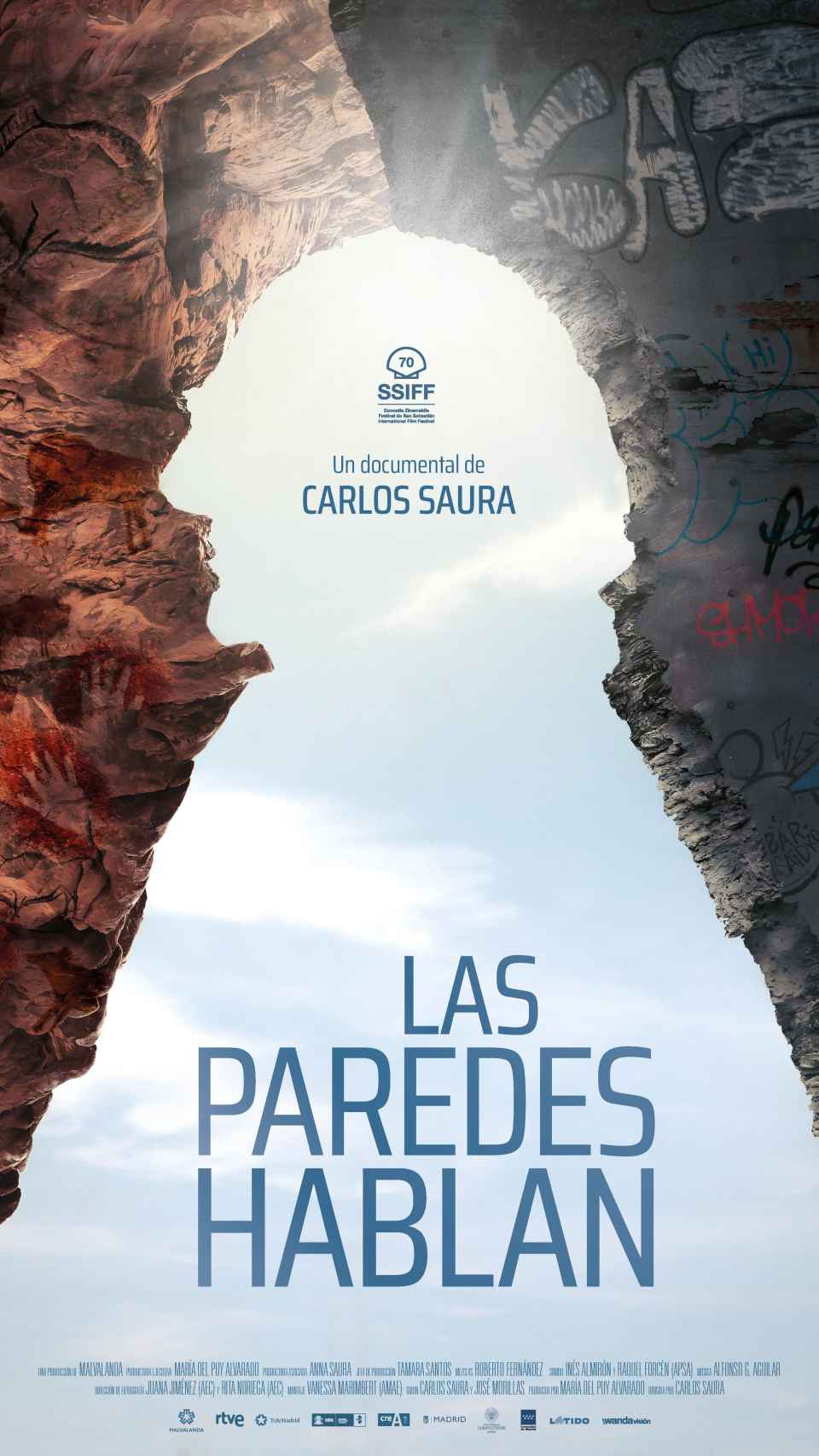 Cartel en primicia de 'Las paredes hablan', la nueva película documental de Carlos Saura.
