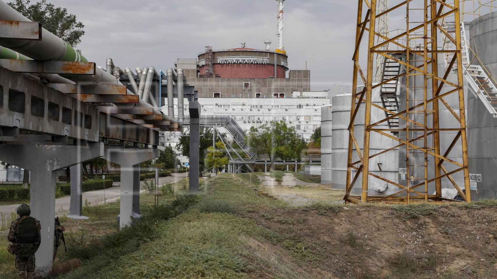 Imágenes de la central nuclear de Zaporiyia tomadas durante la visita de la OIEA.