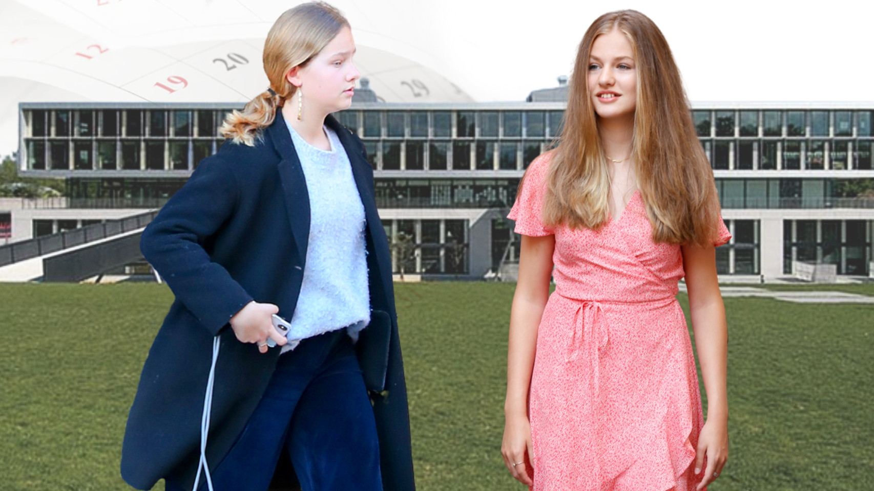 Irene Urdangarin y Leonor de Borbón, en un fotomontaje de EL ESPAÑOL.