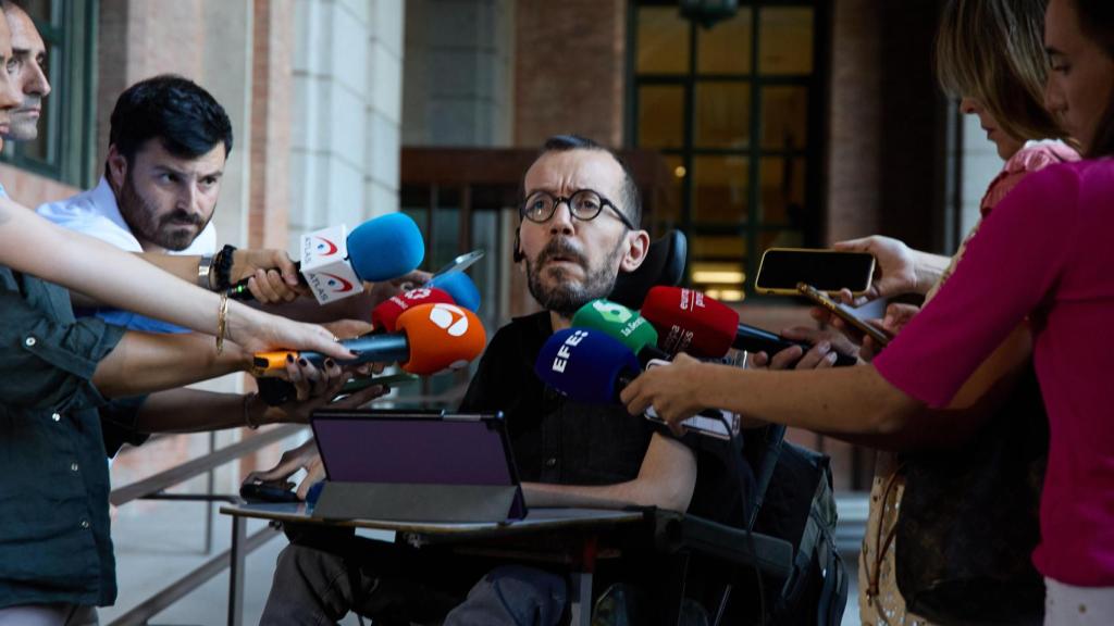 El portavoz de Unidas Podemos en el Congreso de los Diputados, Pablo Echenique, este jueves.