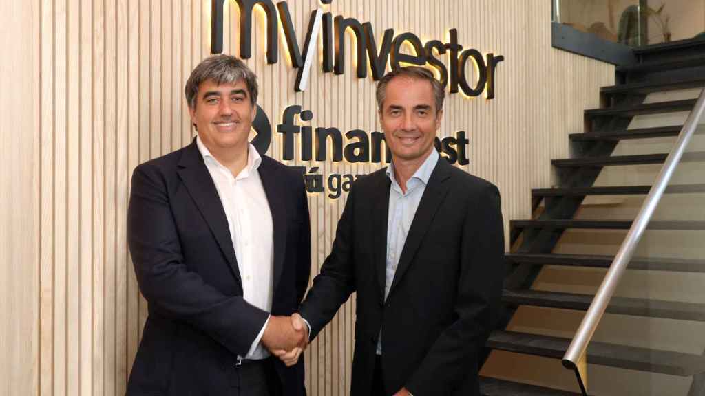 Carlos Aso, CEO de Andbank y vicepresidente de MyInvestor, junto a Asier Uribeechebarría, CEO y fundador de Finanbest..