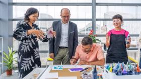 Las Torres Hejduk de la Ciudad de la Cultura de Galicia se convierten un estudio artístico