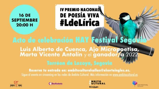 Un hueco libre en el Parnaso: el Hay Festival Segovia recibirá al ganador del Premio de Poesía #LdeLírica