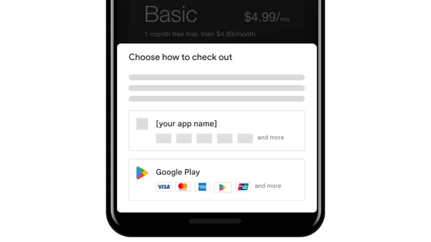 Demostración de pagos alternativos en Google Play
