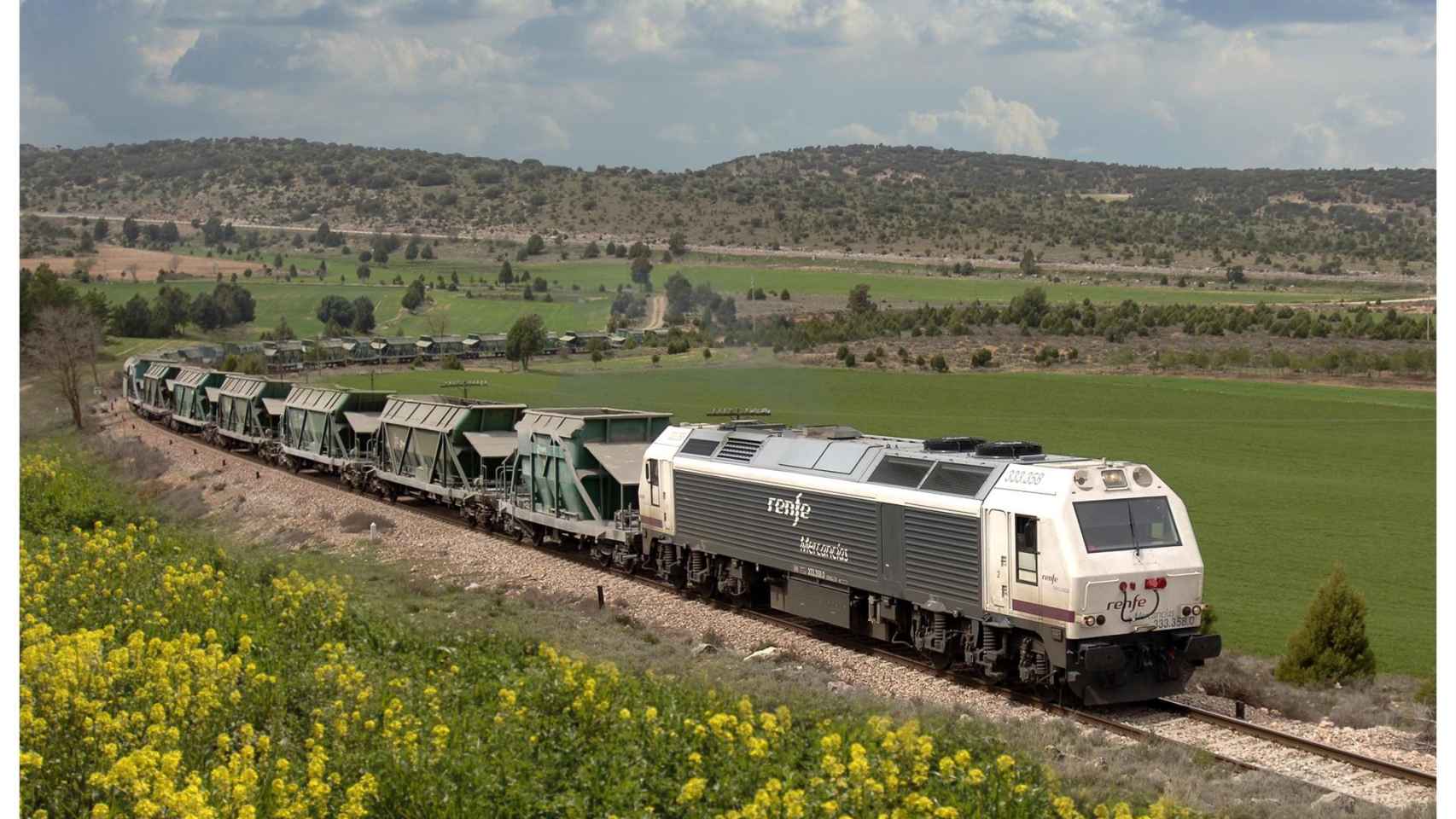 Tren de mercancías de Renfe. Imagen de archivo