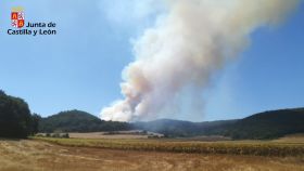 Incendio en la localidad burgalesa de Villatomil