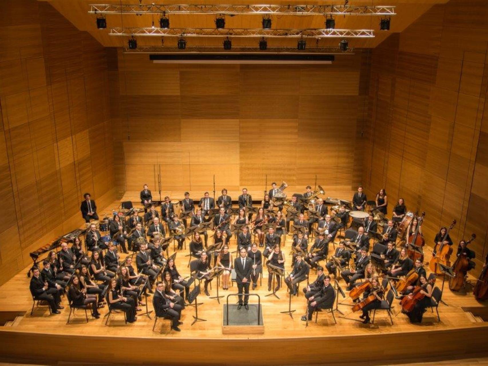 Imagen de archivo de la Banda Sinfónica de Arroyo de la Encomienda en concierto.