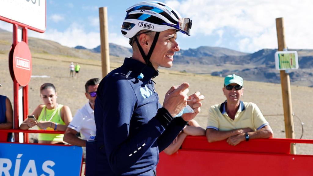 Enric Mas tras la llegada a Sierra Nevada.