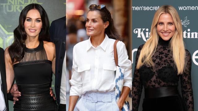 De izq. a dcha.: Megan Fox, la reina Letizia y Elsa Pataky.