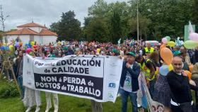 Manifestación delante de la Xunta el pasado mes de julio por una educación de calidade.