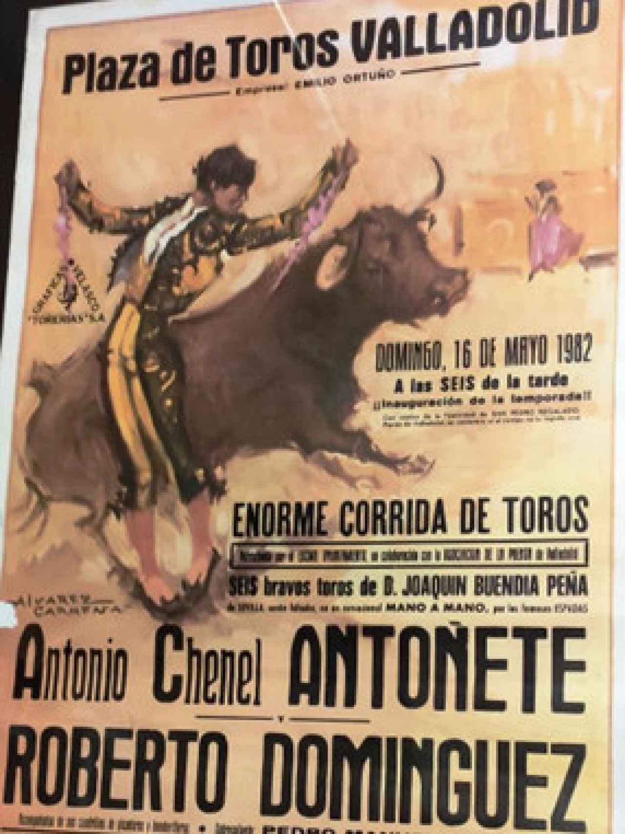 Cartel de 1982 en el mano a mano de Antoñete y Domínguez