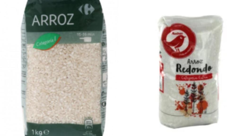 Arroz de Alcampo y Carrefour