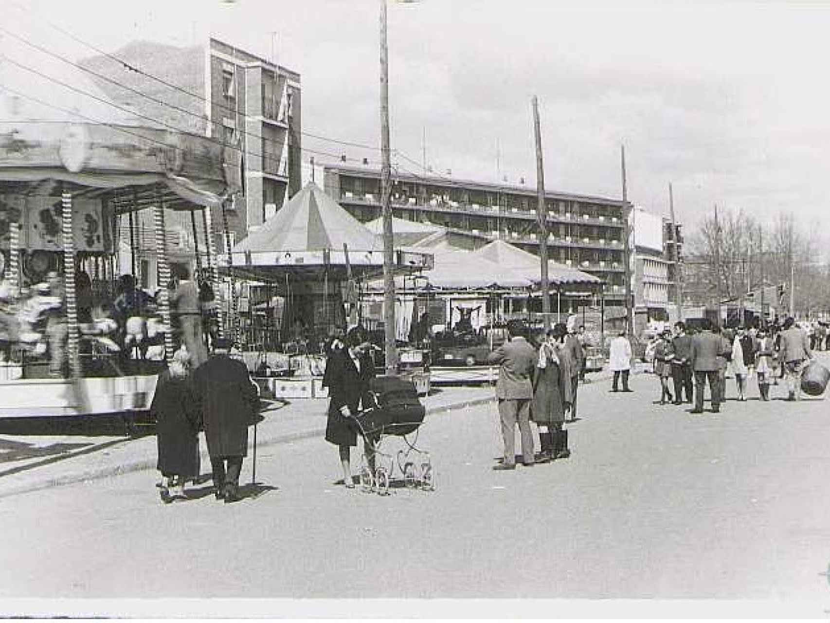Imagen del Real de la Feria ubicado en La Rubia en la década de los 70.