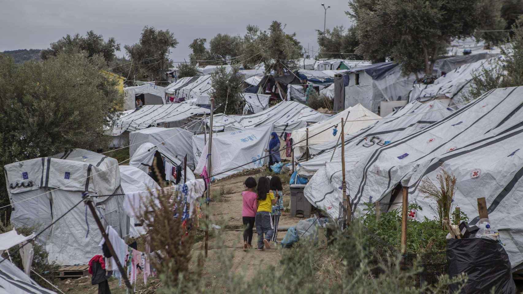 Un campo de refugiados en Grecia.