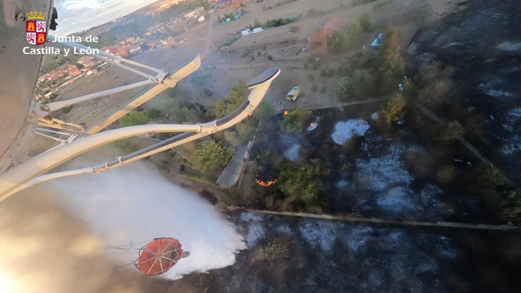Imagen del incendio de San Andrés del Rabanedo